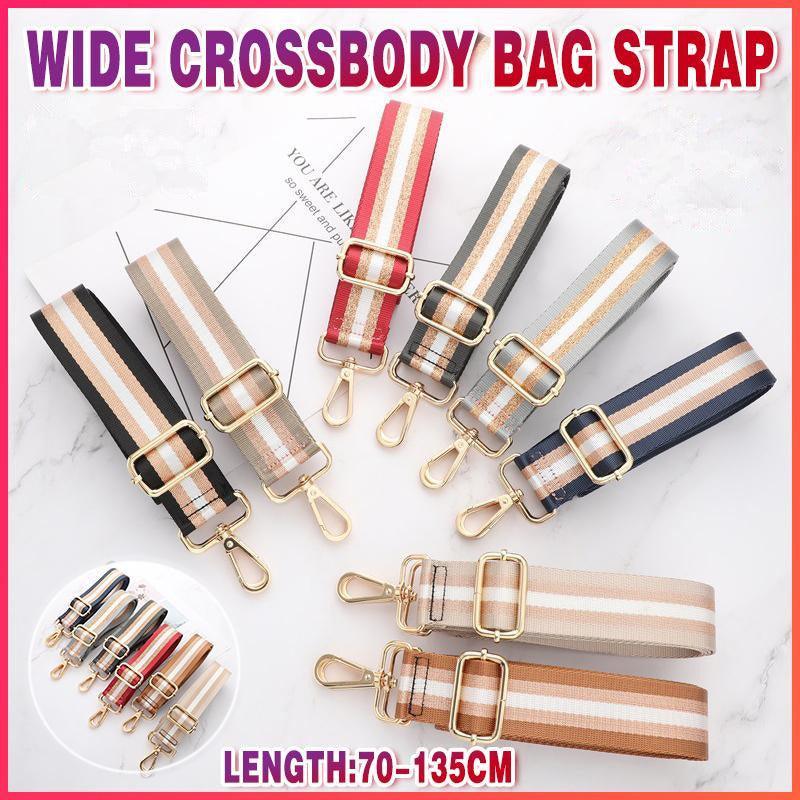 New Crossbody Bag Handbag Belt Satchel Wide Adjustable Canvas Shoulder Strap - Black V528-WIDEBAGSTRAP-BLACK-218265