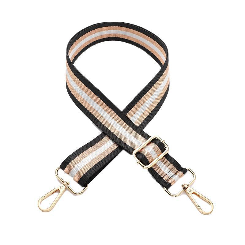 New Crossbody Bag Handbag Belt Satchel Wide Adjustable Canvas Shoulder Strap - Black V528-WIDEBAGSTRAP-BLACK-218265
