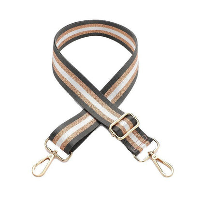New Crossbody Bag Handbag Belt Satchel Wide Adjustable Canvas Shoulder Strap - Grey V528-WIDEBAGSTRAP-GREY-460193