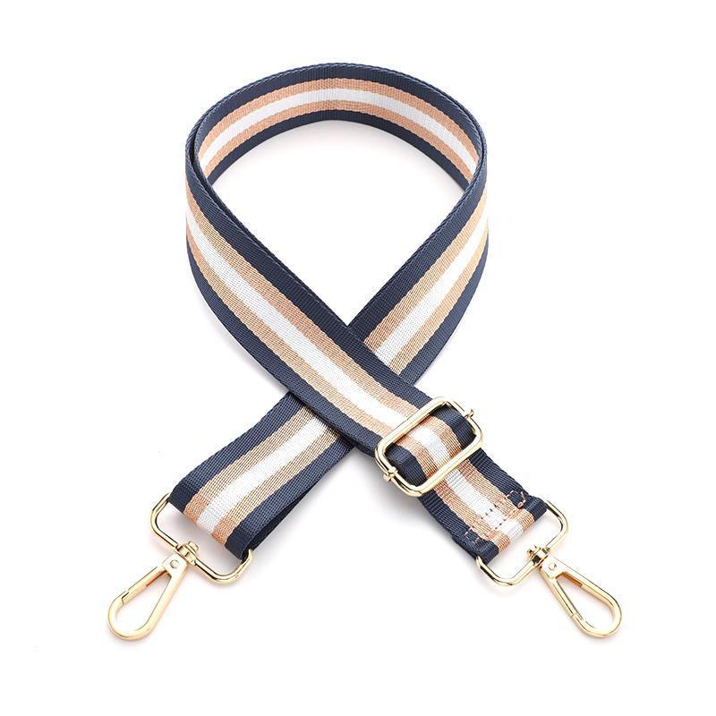 New Crossbody Bag Handbag Belt Satchel Wide Adjustable Canvas Shoulder Strap - Navy V528-WIDEBAGSTRAP-NAVY-716528