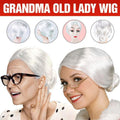 1X Grandma Wig Old Lady Woman White Granny Mother Dress Up Costume Party V528-WIG-WHITE-589410