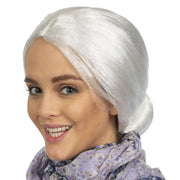 1X Grandma Wig Old Lady Woman White Granny Mother Dress Up Costume Party V528-WIG-WHITE-589410