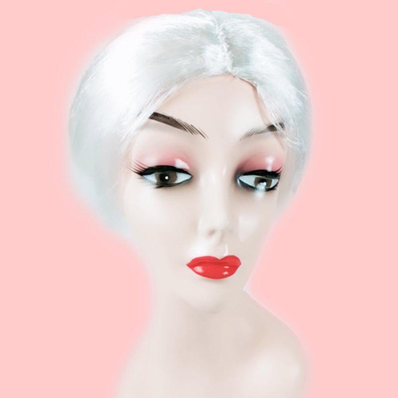 1X Grandma Wig Old Lady Woman White Granny Mother Dress Up Costume Party V528-WIG-WHITE-589410
