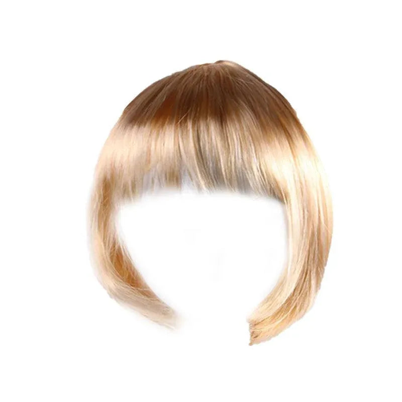 Short Bob Wig with Bangs for Women Synthetic Cosplay Party Hair in 14 Colours - Light Gold V528-WIGS-BLONDE-624666