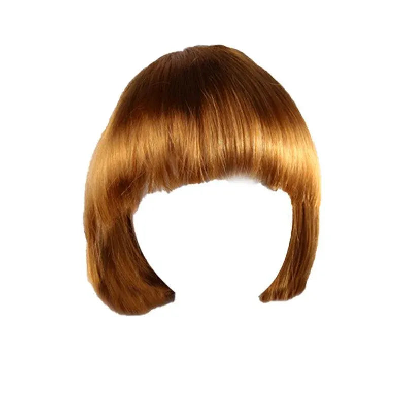 Short Bob Wig with Bangs for Women Synthetic Cosplay Party Hair in 14 Colours - Brown V528-WIGS-BROWN-589272