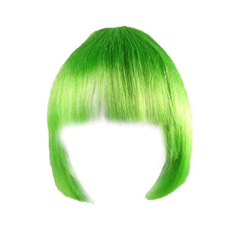 Short Bob Wig with Bangs for Women Synthetic Cosplay Party Hair in 14 Colours - Green V528-WIGS-GREEN-794950