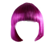Short Bob Wig with Bangs for Women Synthetic Cosplay Party Hair in 14 Colours - Dark Purple V528-WIGS-PURPLE-927787