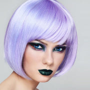 Short Bob Wig with Bangs for Women Synthetic Cosplay Party Hair in 14 Colours - Light Purple V528-WIGS-VIOLET-558855