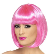 Short Bob Wig with Bangs for Women Synthetic Cosplay Party Hair in 14 Colours - White V528-WIGS-WHITE-562580