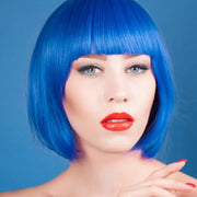 Short Bob Wig with Bangs for Women Synthetic Cosplay Party Hair in 14 Colours - White V528-WIGS-WHITE-562580