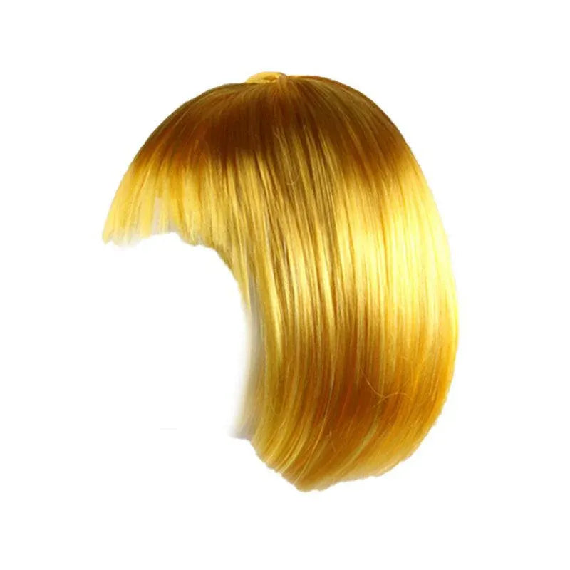 Short Bob Wig with Bangs for Women Synthetic Cosplay Party Hair in 14 Colours - Yellow V528-WIGS-YELLOW-131130