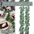 Artificial Eucalyptus Garland 2m Green Vine Fake Plant Home Decoration Rattan V528-WILLOW-LEAF-2M-793994
