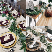 Artificial Eucalyptus Garland 2m Green Vine Fake Plant Home Decoration Rattan V528-WILLOW-LEAF-2M-793994