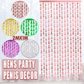 Metallic Tinsel Curtain 2m x 1m Hens Party Backdrop Foil Fringe Hanging Decor - Gold V528-WILLYTINSEL-GOLD-584529