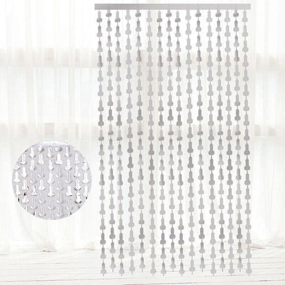 Metallic Tinsel Curtain 2m x 1m Hens Party Backdrop Foil Fringe Hanging Decor - Green V528-WILLYTINSEL-GREEN-201236