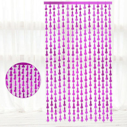 Metallic Tinsel Curtain 2m x 1m Hens Party Backdrop Foil Fringe Hanging Decor - Green V528-WILLYTINSEL-GREEN-201236