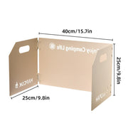 Outdoor Camping Tri Fold Board Portable Folding Windproof Windshield Protector - White V528-WINDBREAK-WHITE-782555
