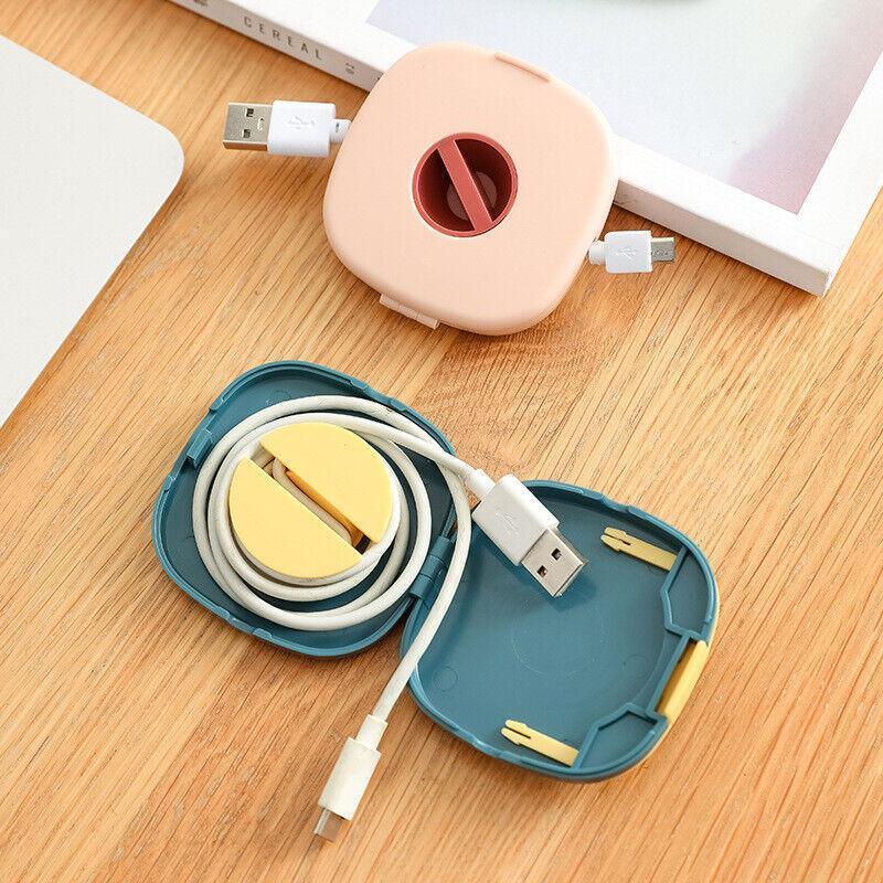 Case Cord Tangle Free Organizer Portable Earphones Manager Wire Winder Cable - Pink*1 V528-WINDER-PINK-73662