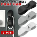 Wire Cable Organizer Holder Cord Wrapper Winder For Kitchen Appliances Computer - 3PCS Black V528-WINDINGDEVICE-BLACK-445997