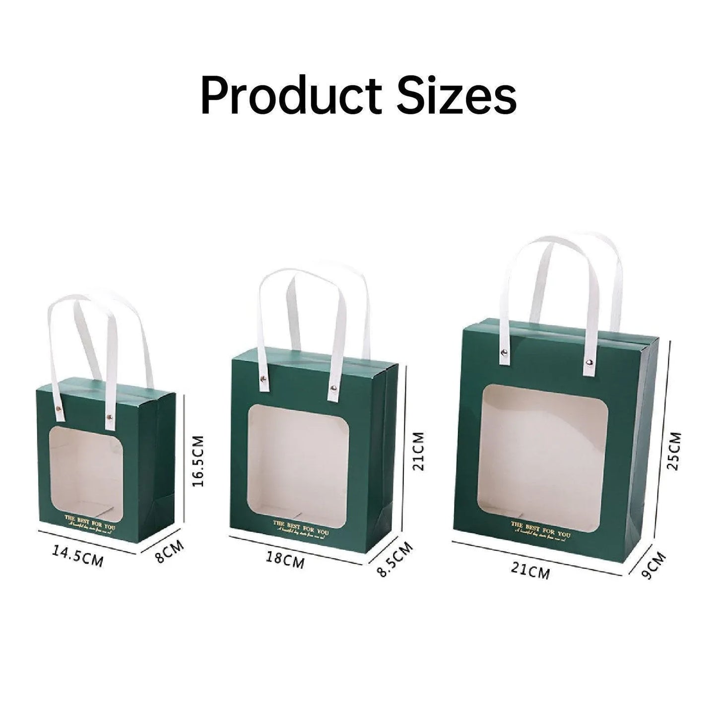 20pcs Translucent Gift Bags Packaging Tote Birthday Party Favors Candy Bags - Beige-M Size V528-WINDOW-BAGS-20PCS-BEIGE-343412