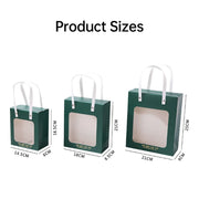 20pcs Translucent Gift Bags Packaging Tote Birthday Party Favors Candy Bags - Beige-M Size V528-WINDOW-BAGS-20PCS-BEIGE-343412