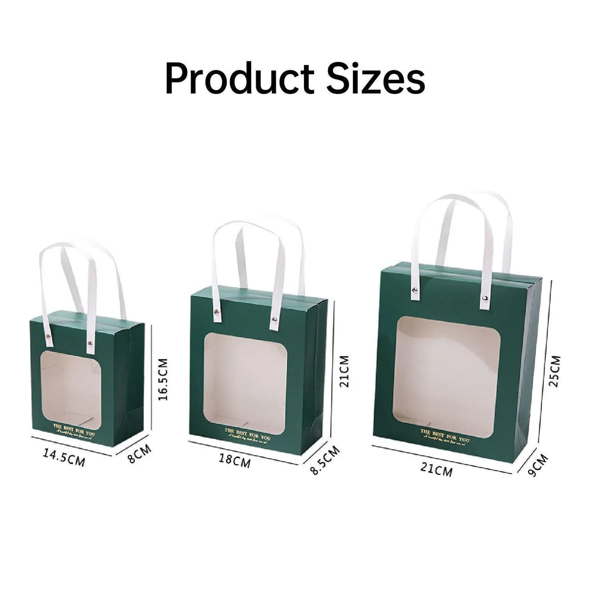 20pcs Translucent Gift Bags Packaging Tote Birthday Party Favors Candy Bags - Beige-M Size V528-WINDOW-BAGS-20PCS-BEIGE-343412