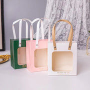 20pcs Translucent Gift Bags Packaging Tote Birthday Party Favors Candy Bags - Beige-M Size V528-WINDOW-BAGS-20PCS-BEIGE-343412