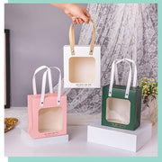 20pcs Translucent Gift Bags Packaging Tote Birthday Party Favors Candy Bags - Beige-M Size V528-WINDOW-BAGS-20PCS-BEIGE-343412
