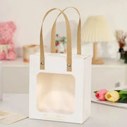20pcs Translucent Gift Bags Packaging Tote Birthday Party Favors Candy Bags - Beige-M Size V528-WINDOW-BAGS-20PCS-BEIGE-343412