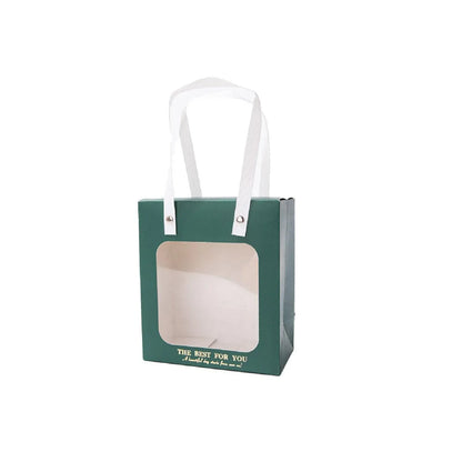 20pcs Translucent Gift Bags Packaging Tote Birthday Party Favors Candy Bags - Green-S Size V528-WINDOW-BAGS-20PCS-GREEN-871529