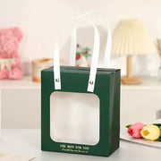 20pcs Translucent Gift Bags Packaging Tote Birthday Party Favors Candy Bags - Pink-M Size V528-WINDOW-BAGS-20PCS-PINK-194415