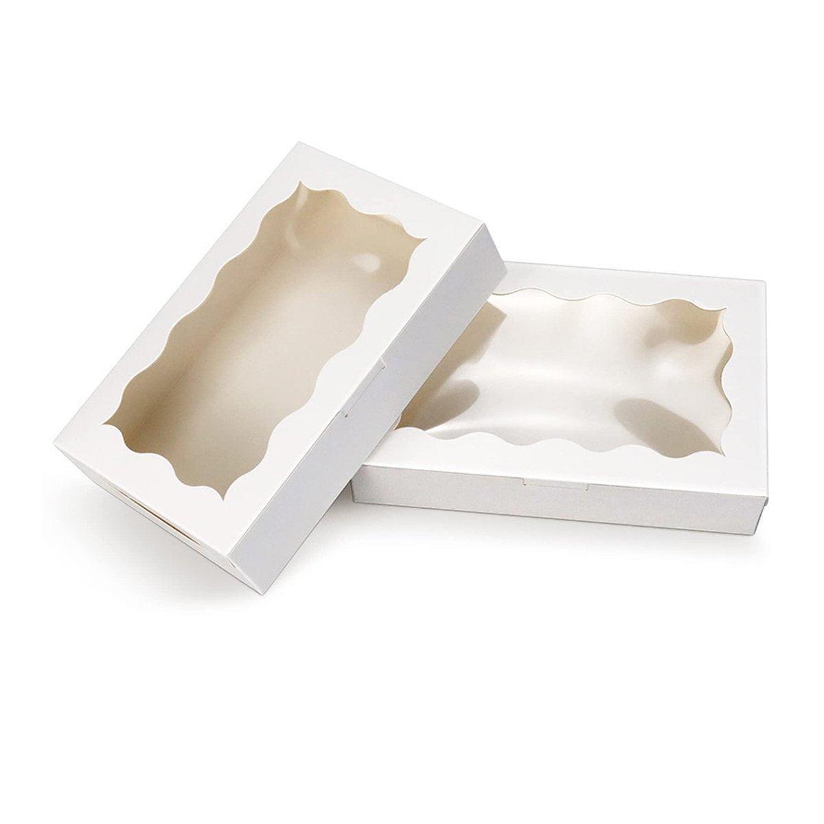 50pcs Rectangular Kraft Paper Window Box Gift Packaging Boxes Party Favors - Pink V528-WINDOW-BOX-50PCS-PINK-500282