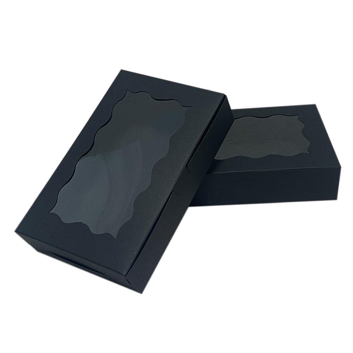 50pcs Rectangular Kraft Paper Window Box Gift Packaging Boxes Party Favors - Pink V528-WINDOW-BOX-50PCS-PINK-500282