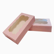 50pcs Rectangular Kraft Paper Window Box Gift Packaging Boxes Party Favors - Pink V528-WINDOW-BOX-50PCS-PINK-500282