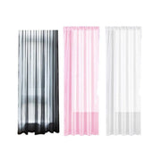 Sheer Voile Curtains Rod Pocket Window Panel for Bedroom 140cm x 230cm Drapes - Black V528-WINDOW-GAUZE-BLACK-1PC-698620