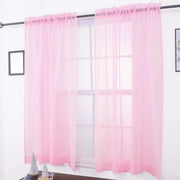 Sheer Voile Curtains Rod Pocket Window Panel for Bedroom 140cm x 230cm Drapes - Black V528-WINDOW-GAUZE-BLACK-1PC-698620