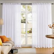Sheer Voile Curtains Rod Pocket Window Panel for Bedroom 140cm x 230cm Drapes - Black V528-WINDOW-GAUZE-BLACK-1PC-698620