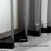 Sheer Voile Curtains Rod Pocket Window Panel for Bedroom 140cm x 230cm Drapes - Black V528-WINDOW-GAUZE-BLACK-1PC-698620
