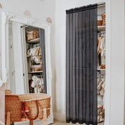 Sheer Voile Curtains Rod Pocket Window Panel for Bedroom 140cm x 230cm Drapes - Black V528-WINDOW-GAUZE-BLACK-1PC-698620
