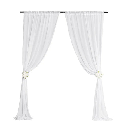 Sheer Voile Curtains Rod Pocket Window Panel for Bedroom 140cm x 230cm Drapes - Black V528-WINDOW-GAUZE-BLACK-1PC-698620