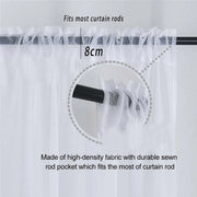 Sheer Voile Curtains Rod Pocket Window Panel for Bedroom 140cm x 230cm Drapes - Black V528-WINDOW-GAUZE-BLACK-1PC-698620