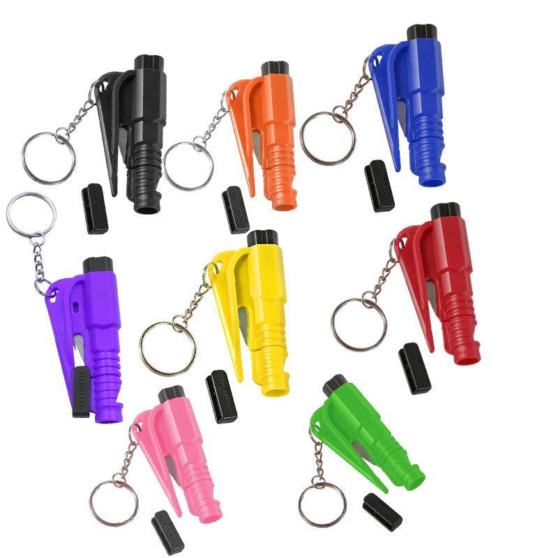 3 In 1 Car Window Glass Breaker Emergency Escape Tool with Cutter - Green V528-WINDOWBREAKER-GREEN-56456
