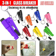3 In 1 Car Window Glass Breaker Emergency Escape Tool with Cutter - Orange V528-WINDOWBREAKER-ORANGE-245254