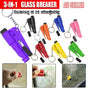 3 In 1 Car Window Glass Breaker Emergency Escape Tool with Cutter - Orange V528-WINDOWBREAKER-ORANGE-245254