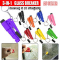3 In 1 Car Window Glass Breaker Emergency Escape Tool with Cutter - Yellow V528-WINDOWBREAKER-YELLOW-4545453