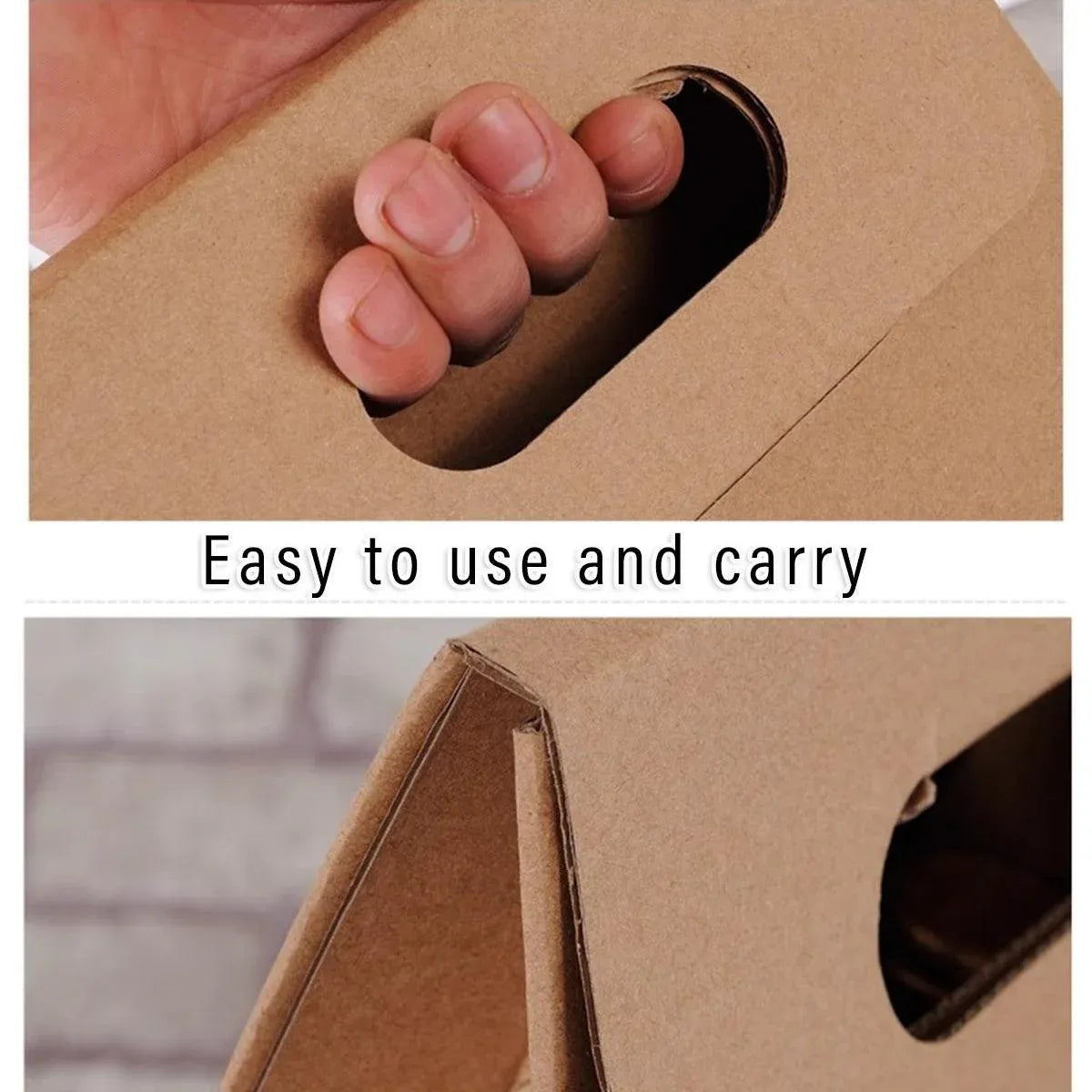 30pcs Kraft Paper Wine Box for Gift Packaging Portable Wine Bottle Storage Box - Double V528-WINE-BAG-DOUBLE-30PCS-277789