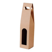 30pcs Kraft Paper Wine Box for Gift Packaging Portable Wine Bottle Storage Box - Double V528-WINE-BAG-DOUBLE-30PCS-277789