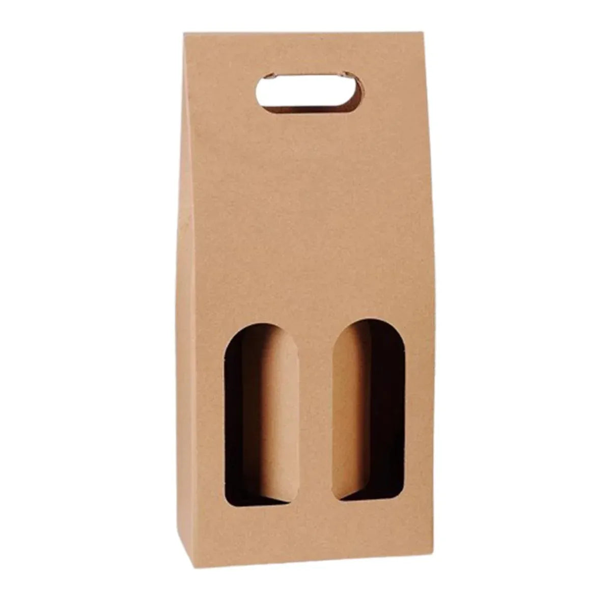 30pcs Kraft Paper Wine Box for Gift Packaging Portable Wine Bottle Storage Box - Double V528-WINE-BAG-DOUBLE-30PCS-277789