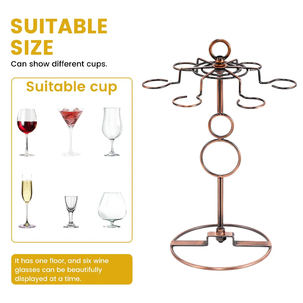 Wine Glass Rack Countertop Freestanding Stemware Rack Wine Glass Stand Racks V528-WINE-GLASS-RACK-1-478574