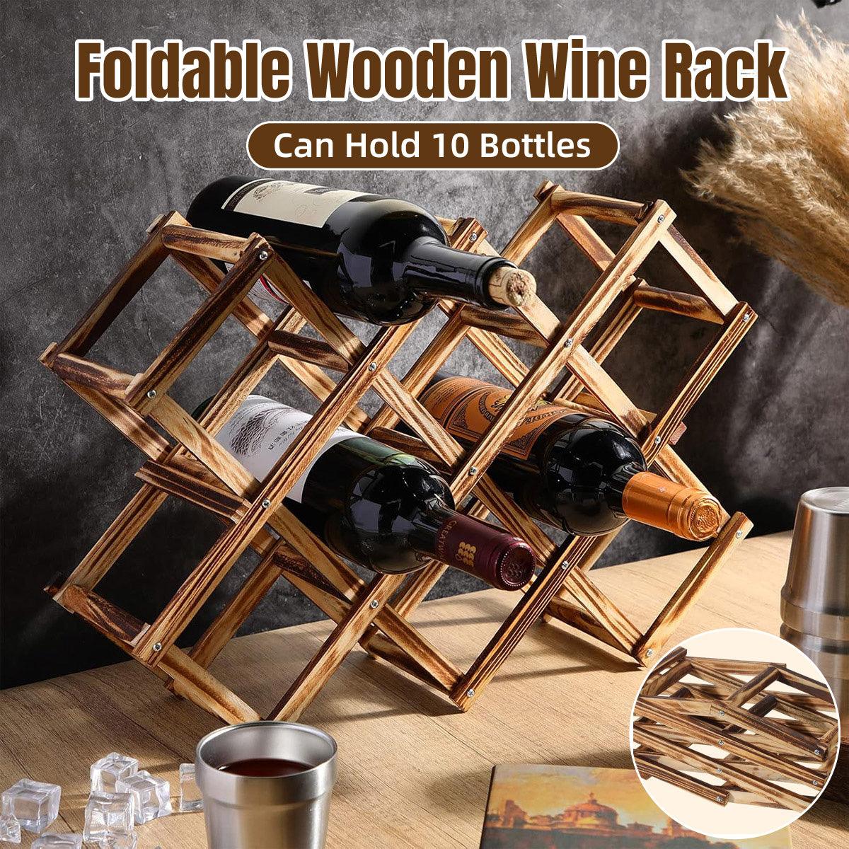 Wooden Wine Rack Display Shelf Stand for Home Bar Storage Wine Bottle Holder V528-WINE-RACK-10-730577